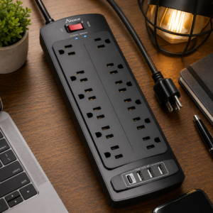 12-Outlet Surge Protector Power Strip with USB